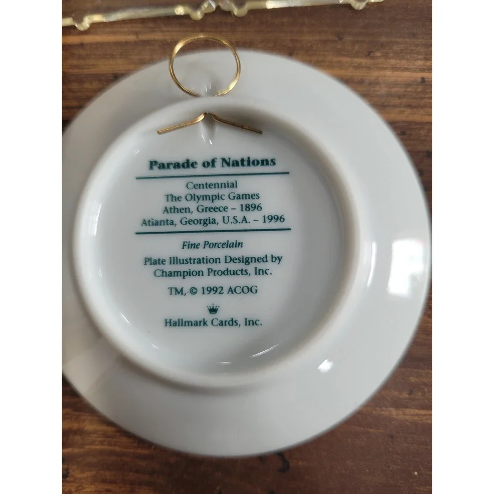 1996 Hallmark Keepsake Christmas Ornament Parade Of Nations Atlanta Olympics W6